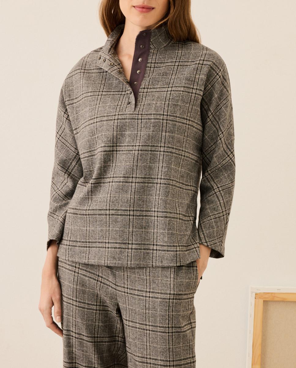 Imagen 0 de Polo de mujer con estampado cuadros