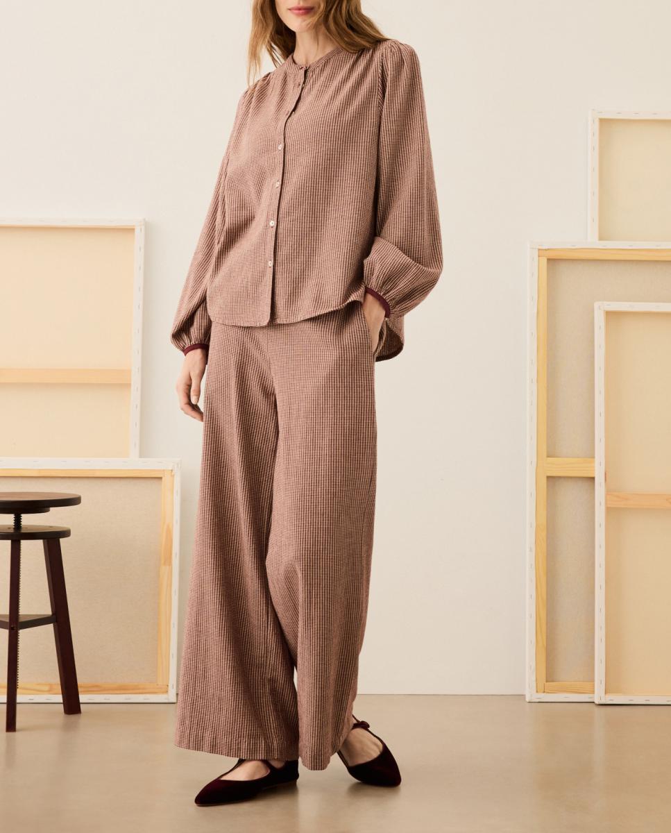 Imagen 0 de Pantalón casual con cuadros fantasía