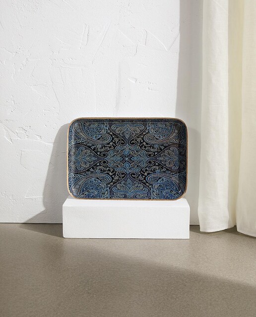 Imagen 0 de Bandeja decorativa con filo dorado Stella Rittwagen