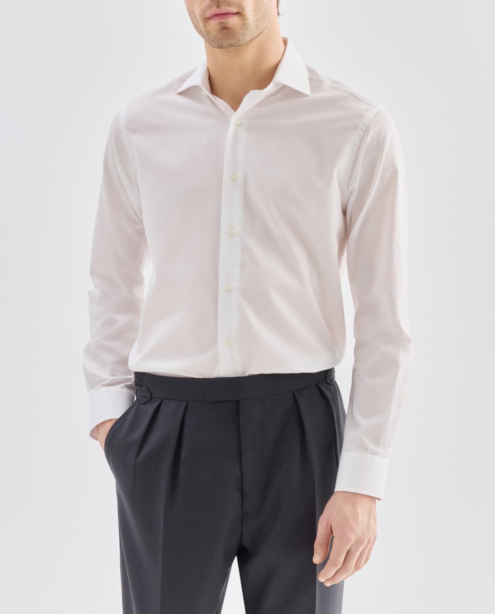 Imagen 0 de Camisa de hombre vestir puño mixto de algodón