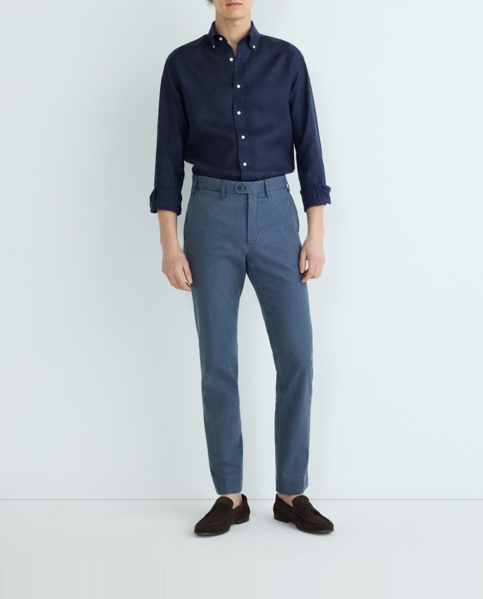 Imagen 0 de Pantalón hombre casual custom fit efecto lino