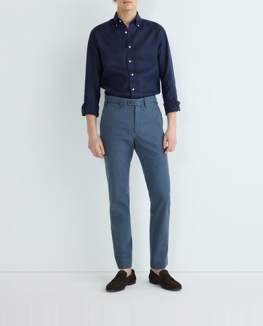 Imagen 0 de Pantalón hombre casual custom fit efecto lino