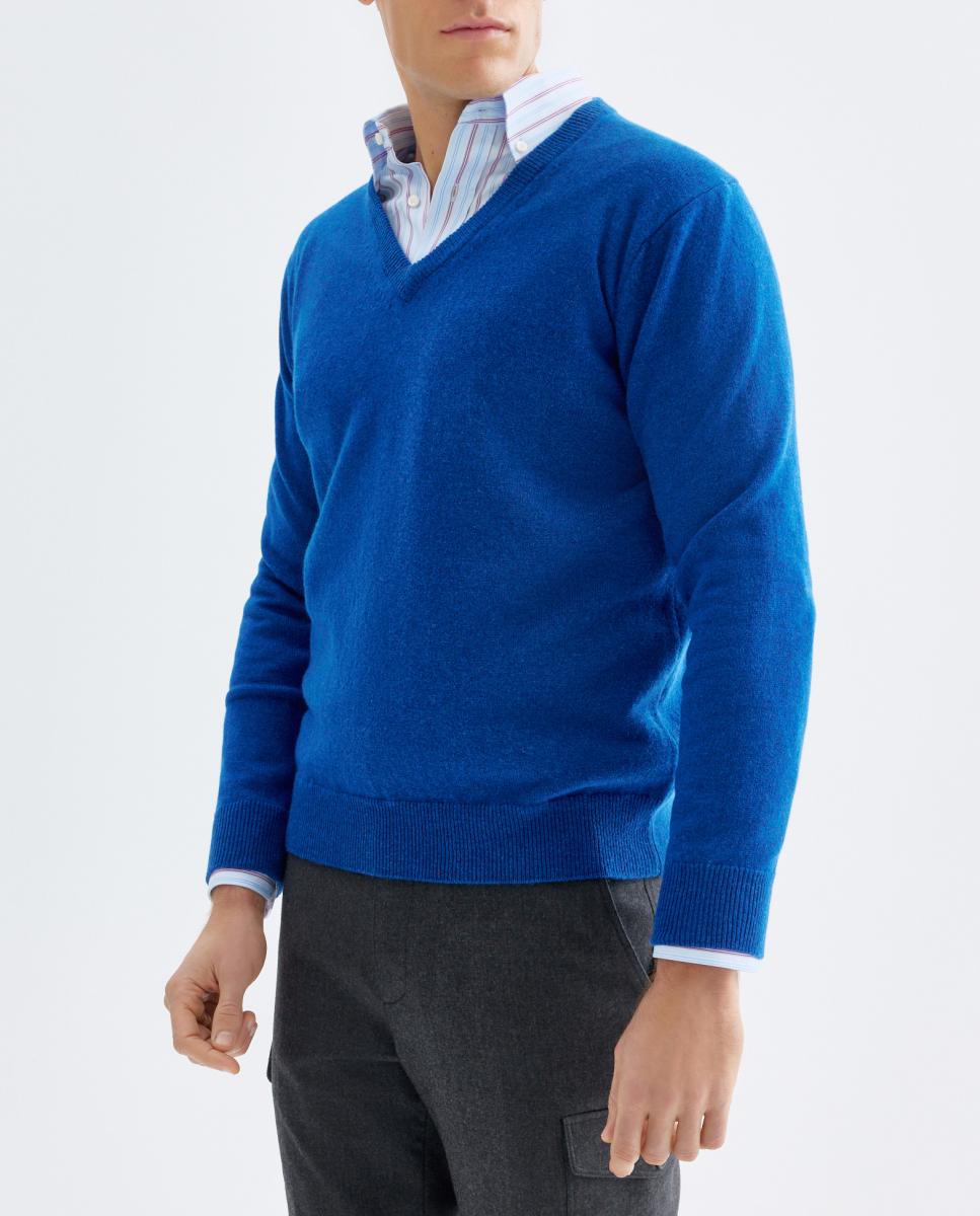 Imagen 0 de Jersey de hombre cuello pico 100% lambswool