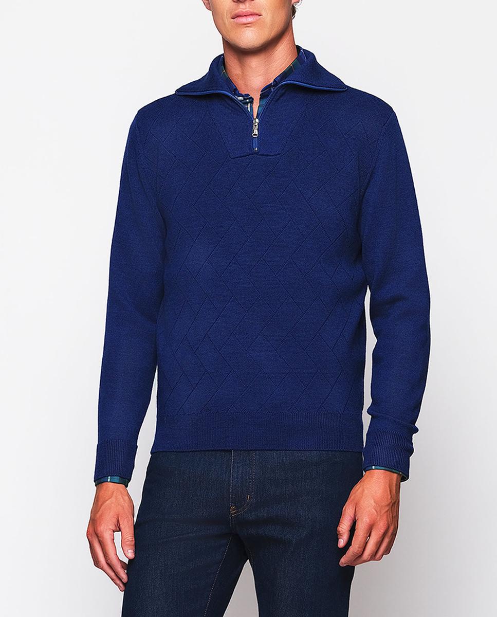 Imagen 0 de Jersey de hombre cuello perkins con cremallera