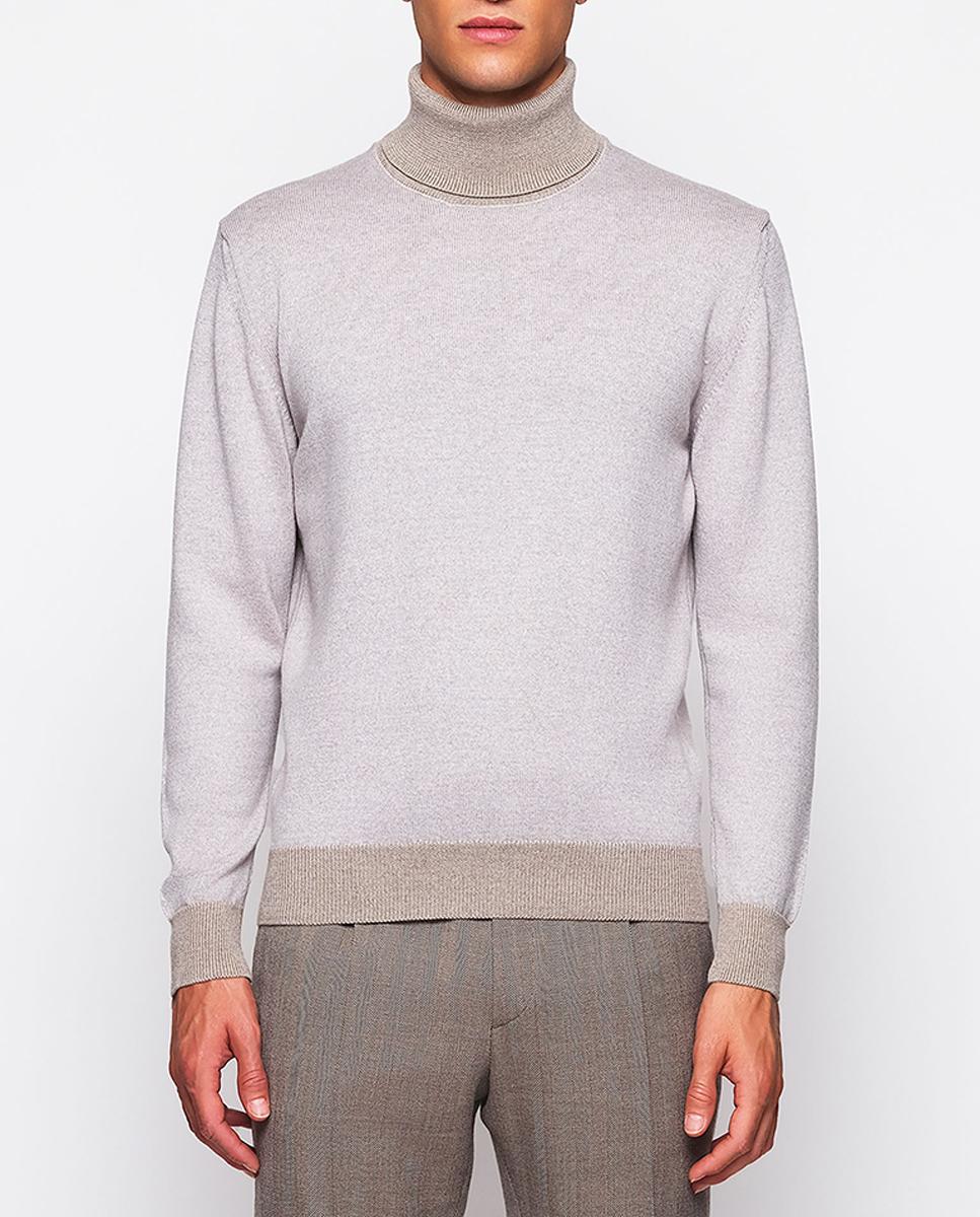 Imagen 0 de Jersey de hombre cuello cisne con contrastes