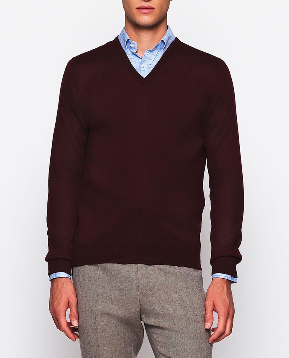 Imagen 0 de Jersey de hombre cuello pico lana merino