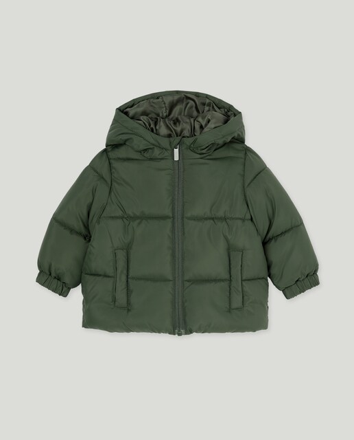 Imagen 0 de Abrigo de bebé básico con capucha y forro polar