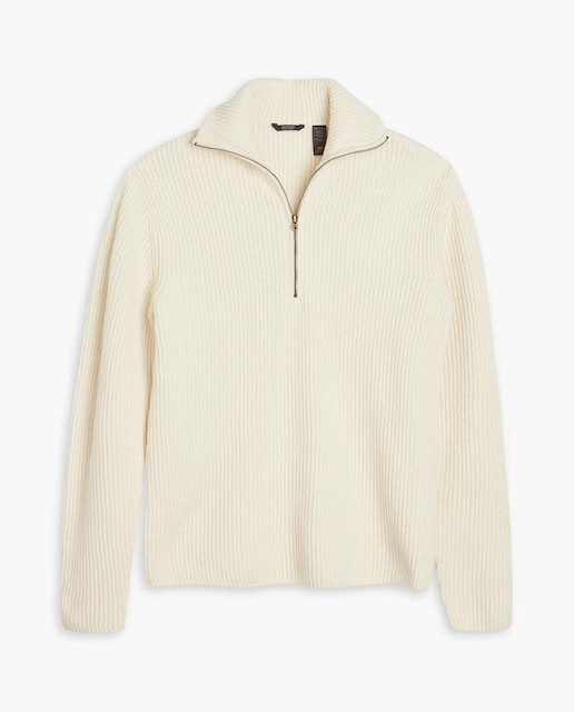 Imagen 0 de Jersey de mujer tipo polo de lana y algodón.