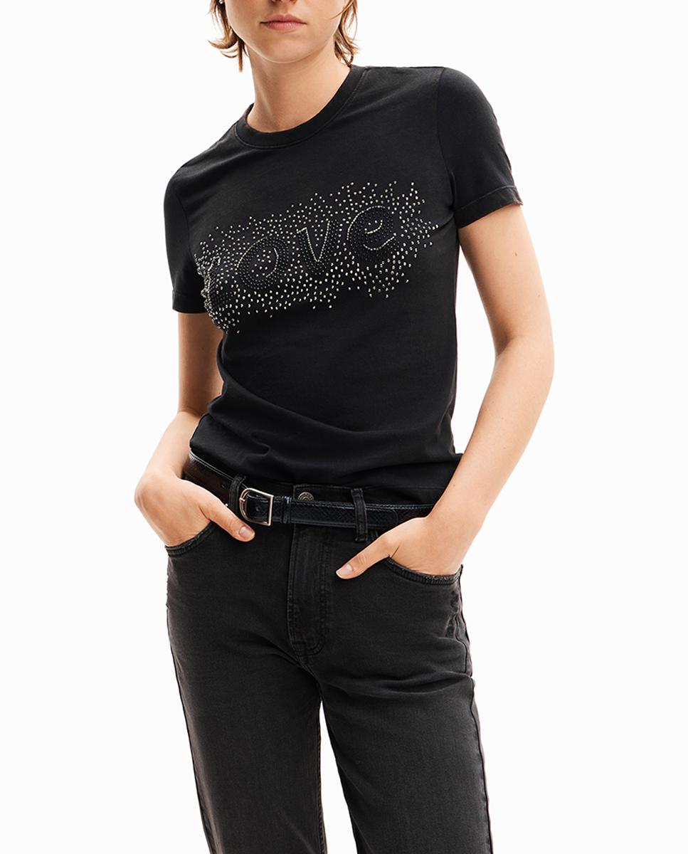Imagen 0 de Camiseta de mujer strass Love