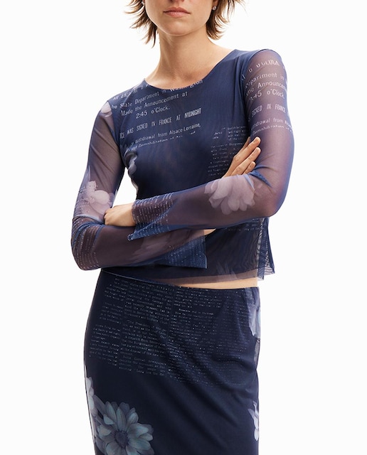 Imagen 0 de Camiseta de mujer tul periódico