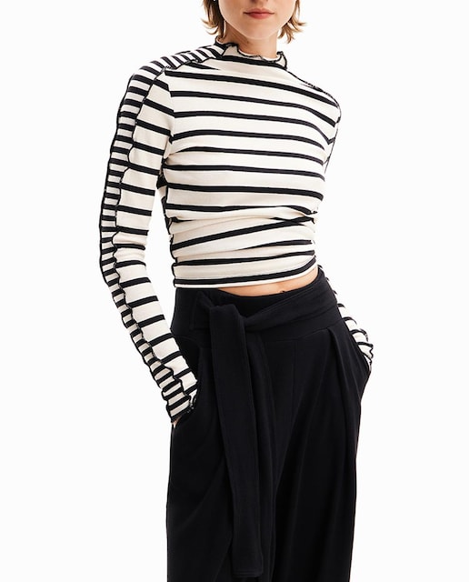 Imagen 0 de Camiseta de mujer patch rayas