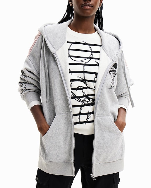 Imagen 0 de Sudadera de mujer oversize jacquard Mickey Mouse