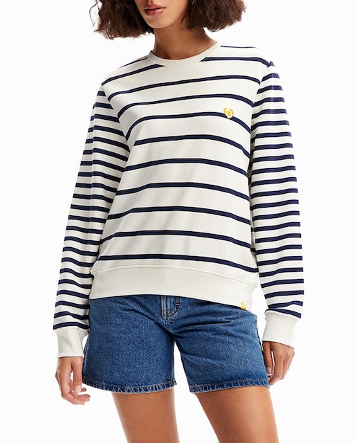 Imagen 0 de Sudadera de mujer rayas imagotipo