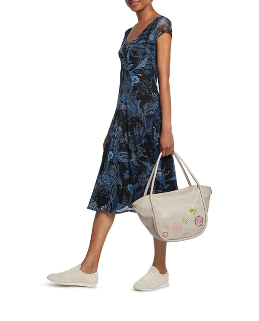 Imagen 0 de Vestido largo evasé estampado