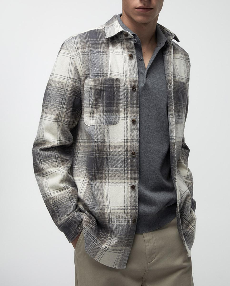 Imagen 0 de Sobrecamisa cuadros franela
