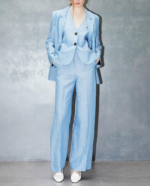 Imagen 0 de Chaqueta lino rayas