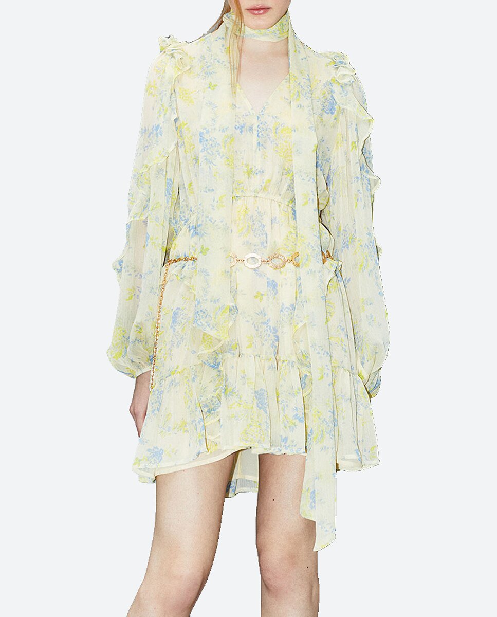 Imagen 0 de Vestido mini volantes