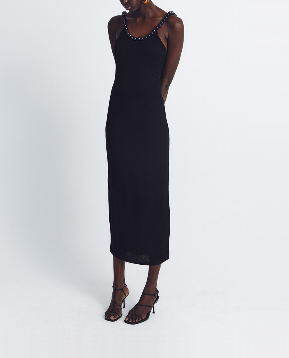 Imagen 0 de Vestido escote bolas