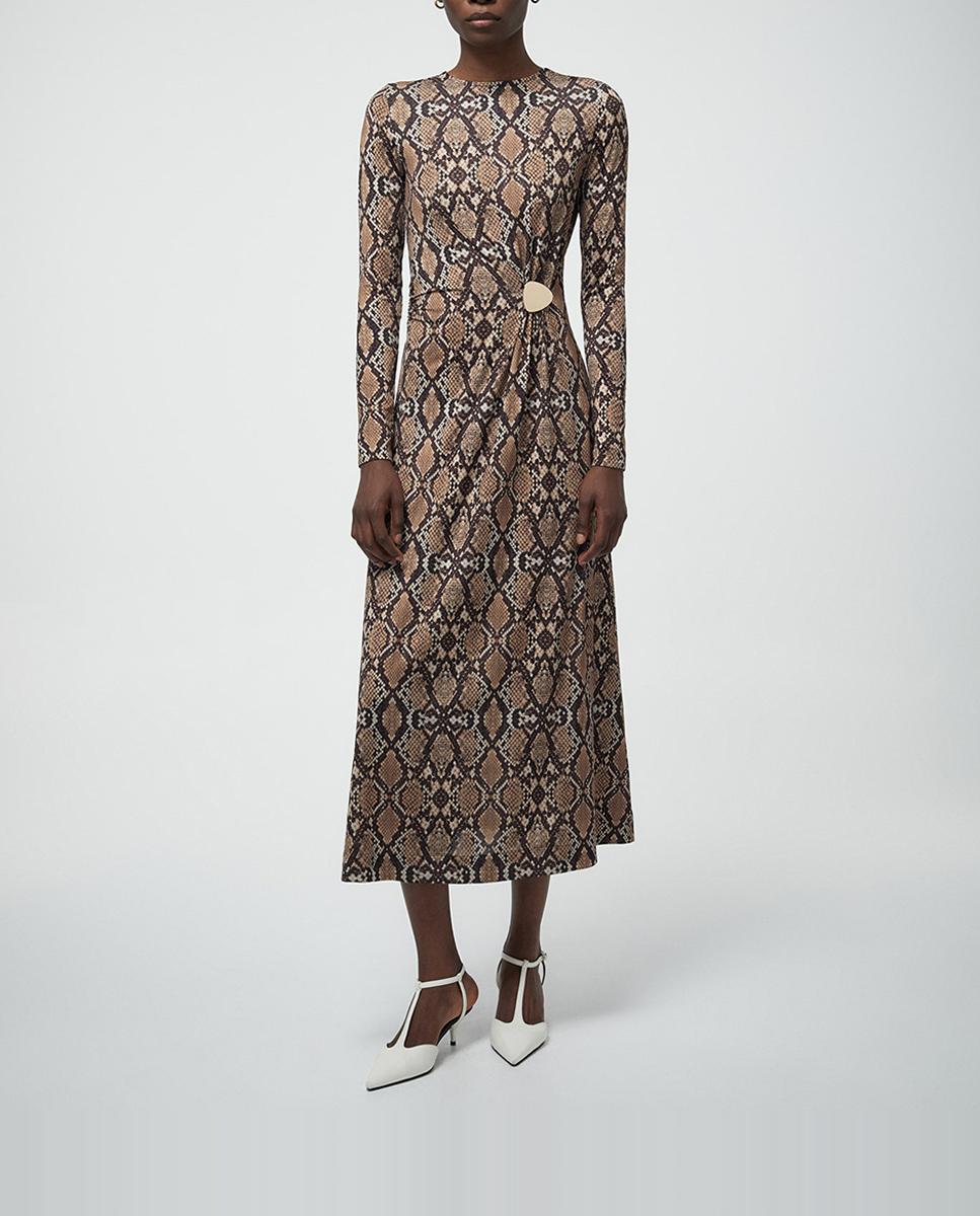 Imagen 0 de Vestido estampado aplique