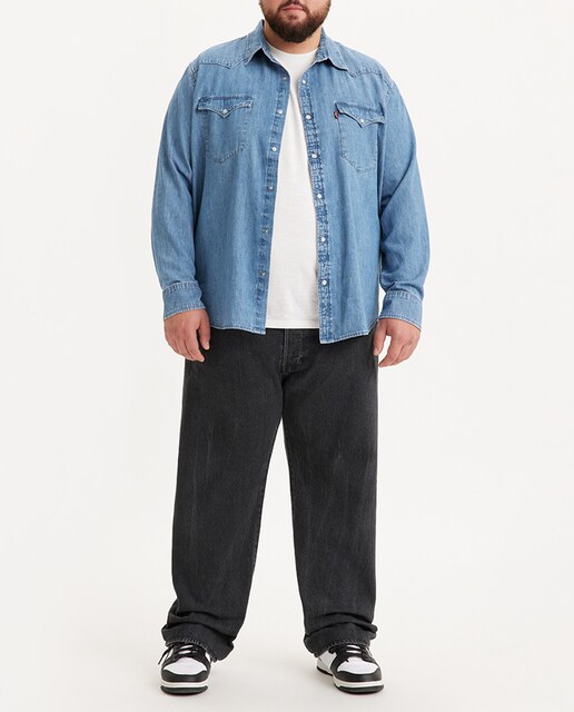 Imagen 0 de Vaquero de hombre 501® Levi's Original recto negro, tallas grandes