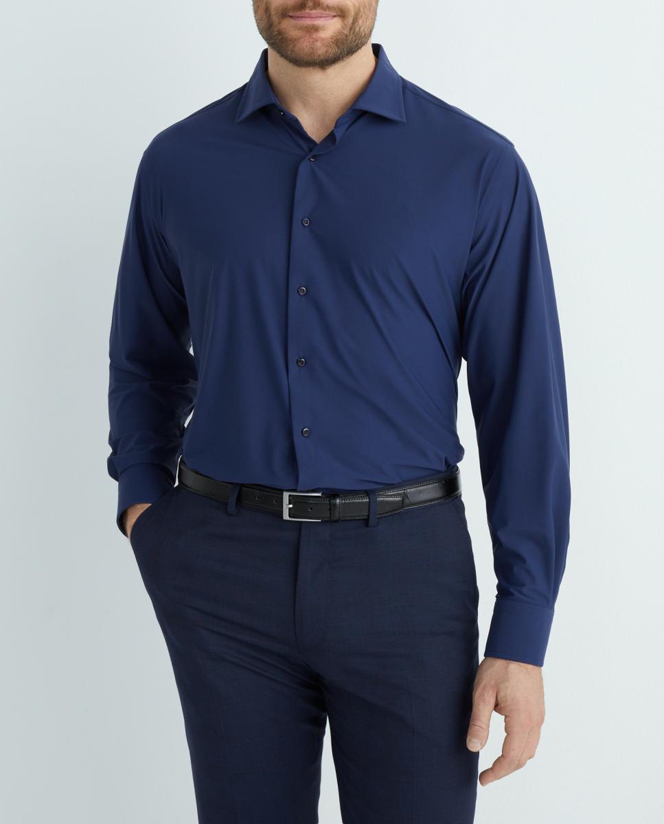 Imagen 0 de Camisa vestir de hombre regular fit "performance" tallas grandes