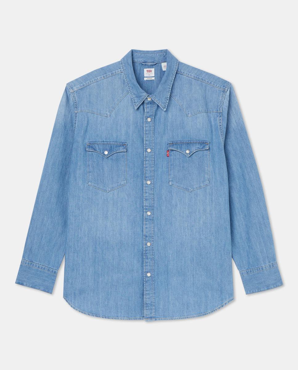 Imagen 0 de Camisa de hombre vaquera tallas grandes