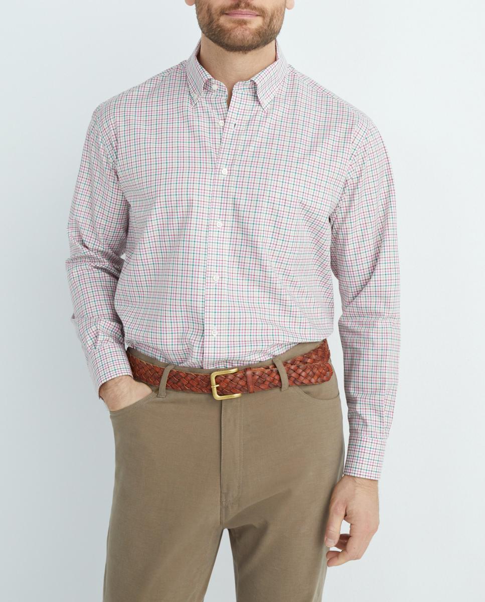 Imagen 0 de Camisa casual de hombre manga larga cuadros tallas grandes