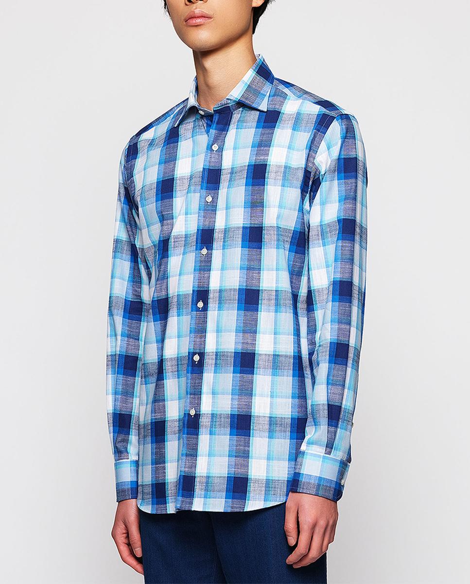 Imagen 0 de Camisa casual de hombre manga larga cuadros Tallas grandes