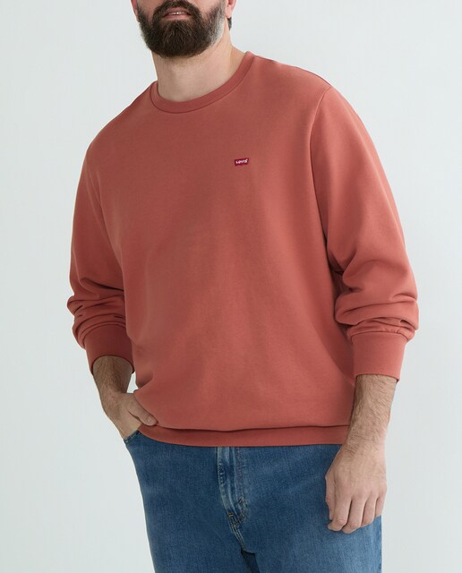 Imagen 0 de Sudadera de hombre de algodón con cuello redondo tallas grandes