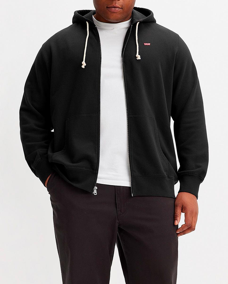 Imagen 0 de Sudadera de hombre tallas grandes con capucha y cremallera