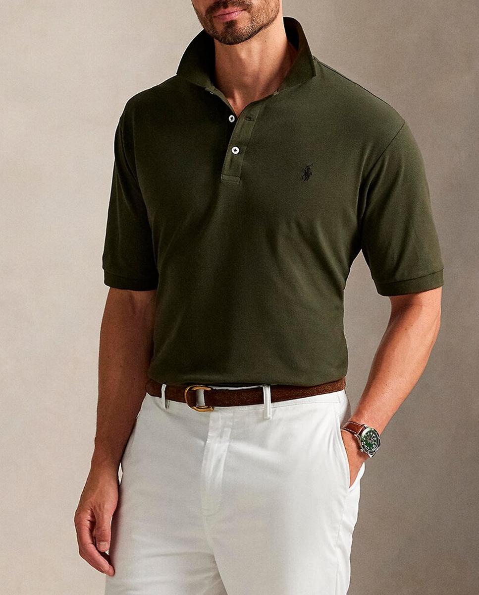 Imagen 0 de Polo de hombre de piqué elástico Custom Slim Fit tallas grandes