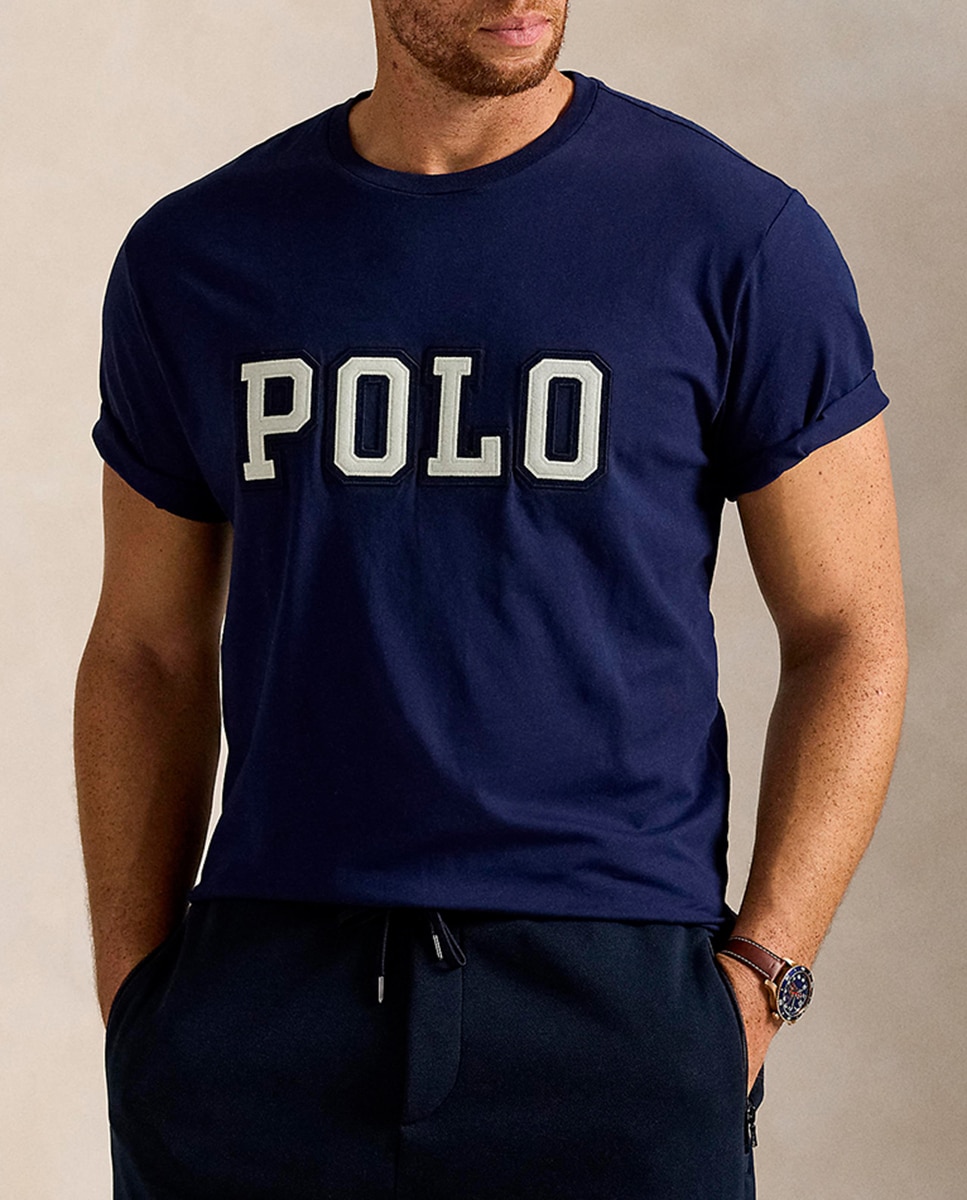 Imagen 0 de Camiseta de hombre de punto con logotipo tallas grandes