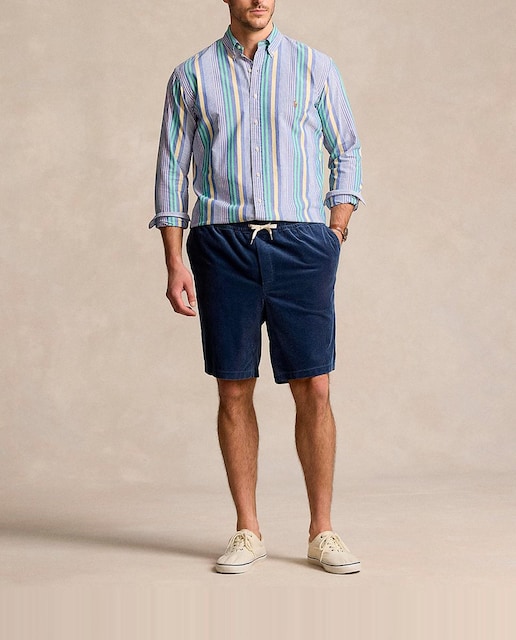 Imagen 0 de Pantalón corto de hombre de pana con cintura ajustable tallas grandes