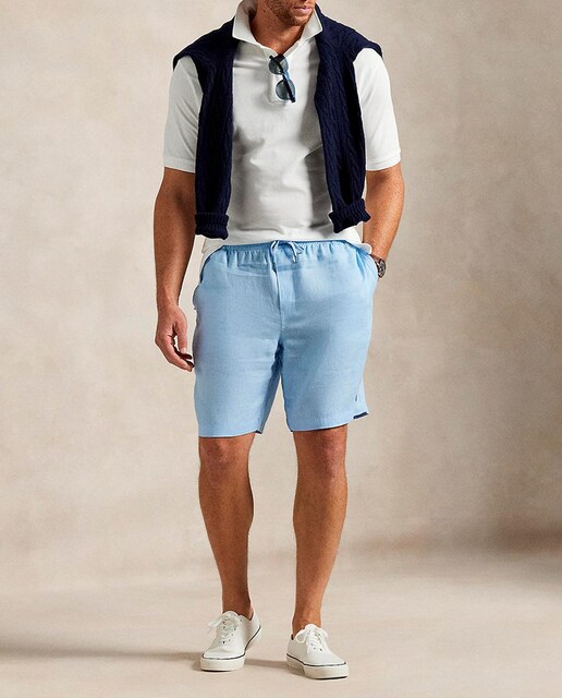 Imagen 0 de Pantalón corto de hombre de lino Classic fit tallas grandes