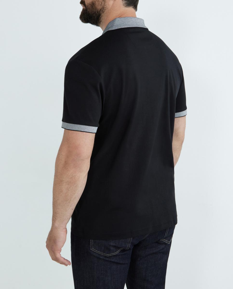 Imagen 0 de Polo manga corta de hombre con contrastes talla grande