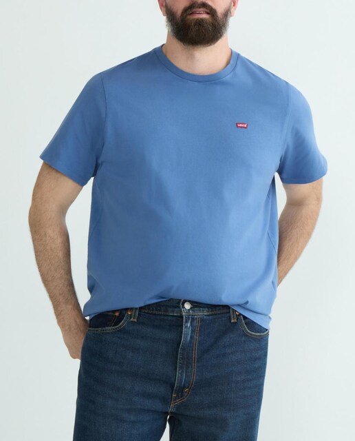 Imagen 0 de Camiseta de hombre de manga corta con cuello redondo tallas grandes