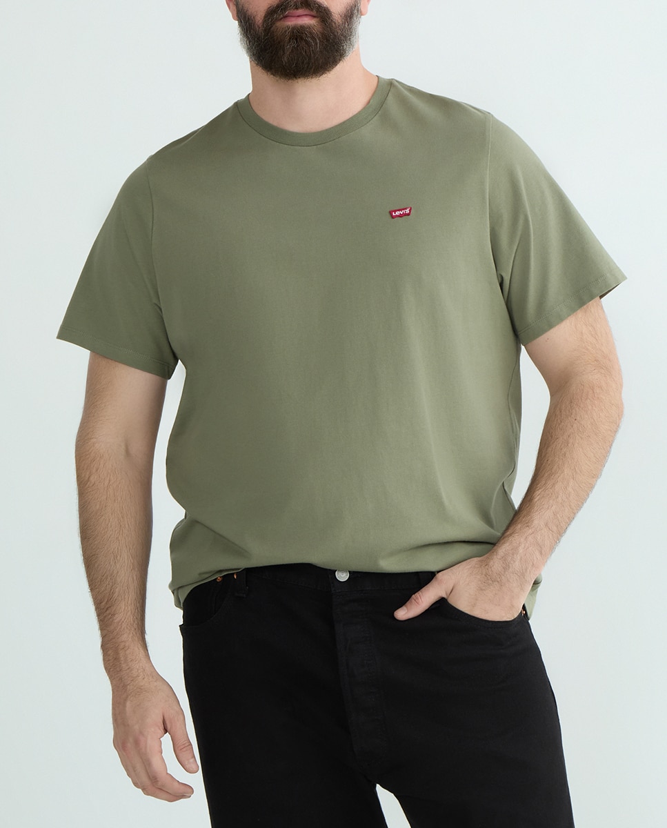 Imagen 0 de Camiseta de hombre de manga corta con cuello redondo tallas grandes