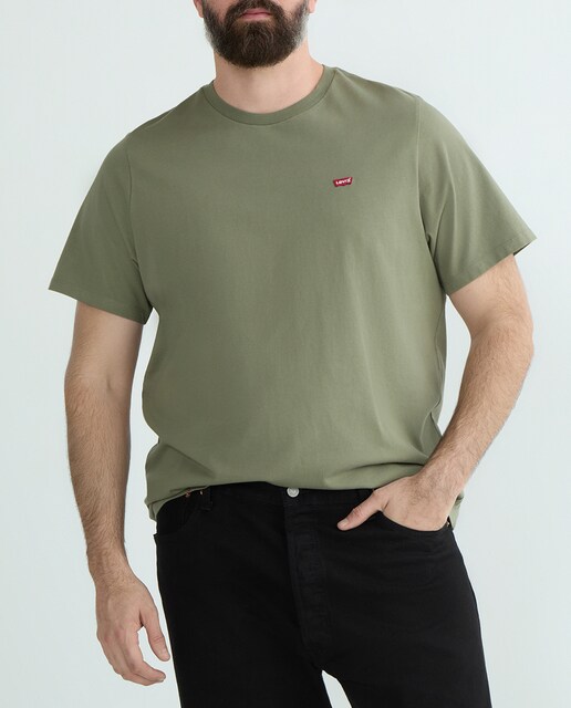 Imagen 0 de Camiseta de hombre de manga corta con cuello redondo tallas grandes