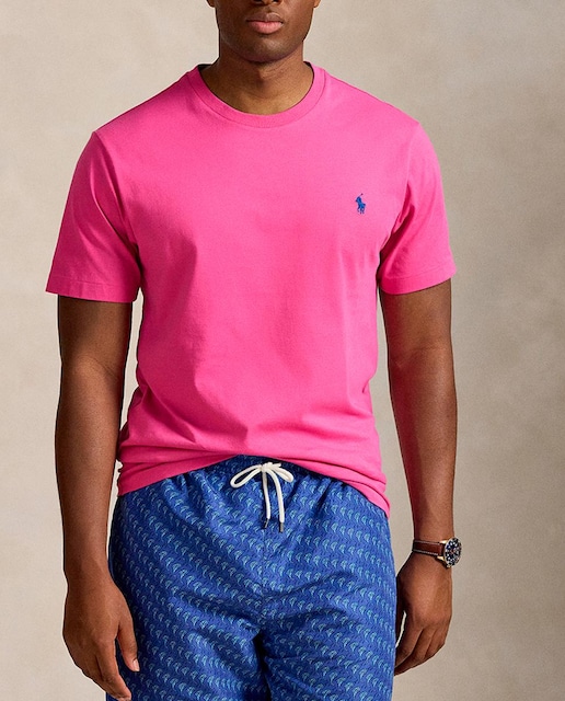 Imagen 0 de Camiseta de hombre de algodón con caballo bordado tallas grandes