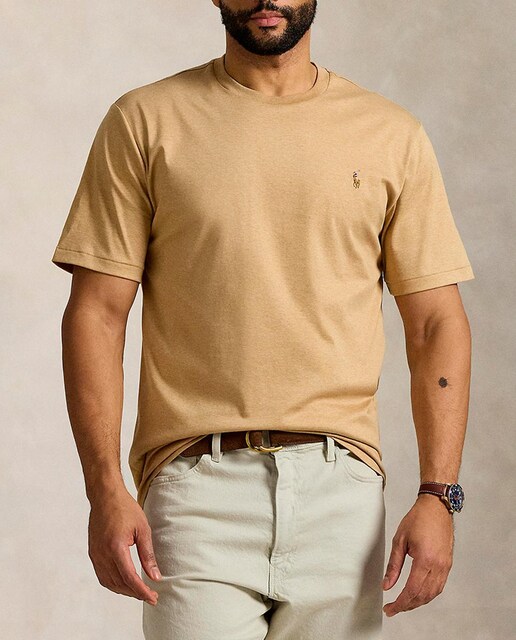 Imagen 0 de Camiseta de hombre de algodón con logo bordado tallas grandes