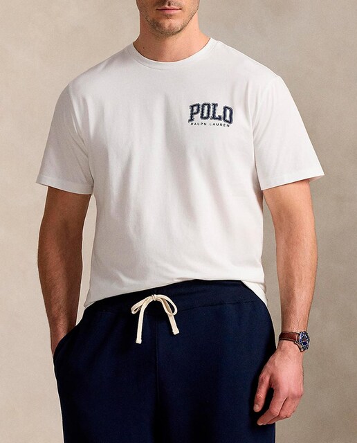 Imagen 0 de Camiseta de hombre de algodón con logotipo tallas grandes