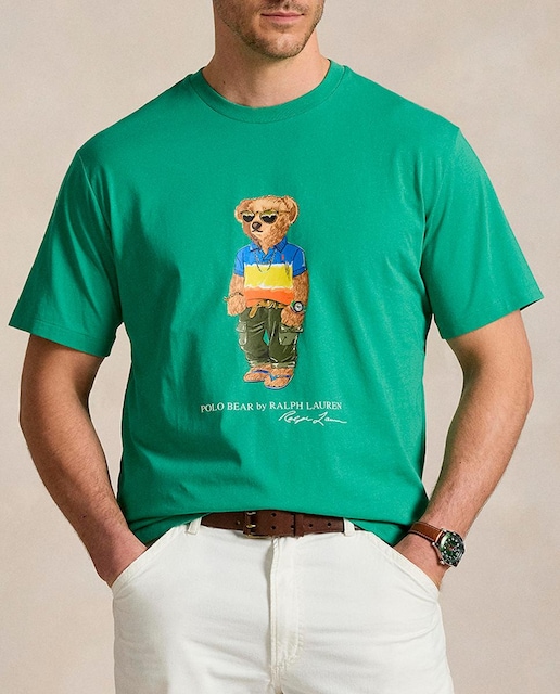 Imagen 0 de Camiseta de hombre de algodón con Polo Bear