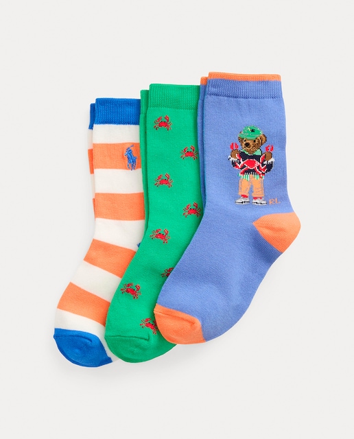 Imagen 0 de Pack de 3 calcetines de niño largos con Polo Bear