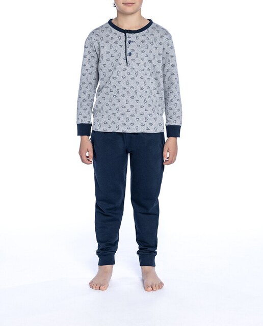 Imagen 0 de Pijama niño manga larga felpa