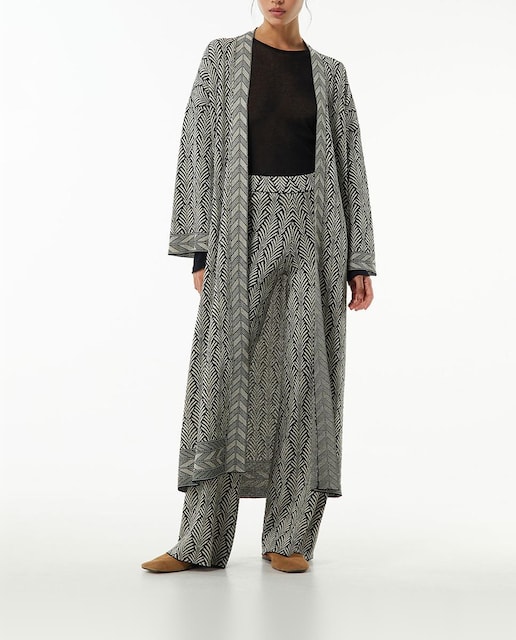 Imagen 0 de Kaftan jacquar étnico
