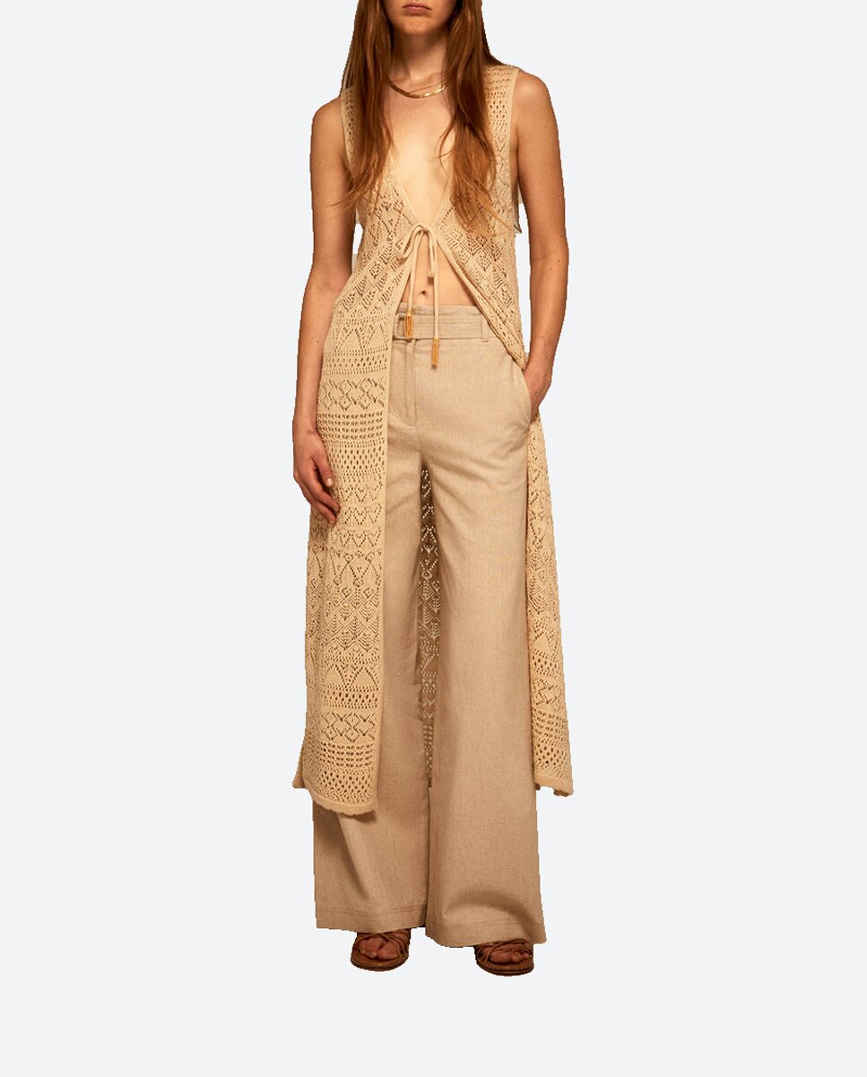 Imagen 0 de Pantalón cinturón lino