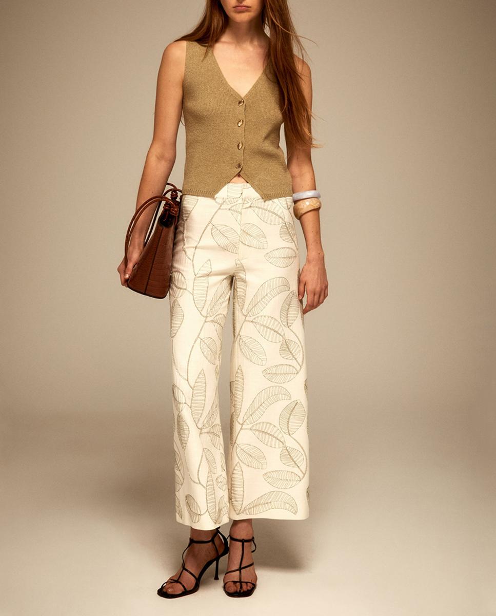 Imagen 0 de Pantalón bordado flores