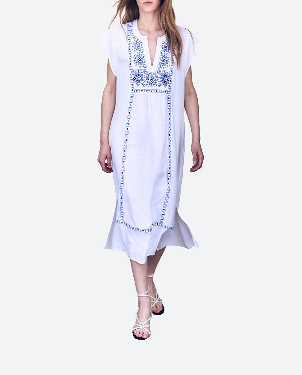 Imagen 0 de Vestido bordado central