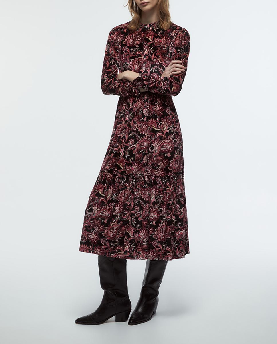 Imagen 0 de Vestido estampado terciopelo