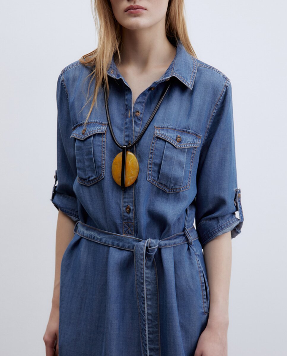 Imagen 0 de Vestido denim camisero